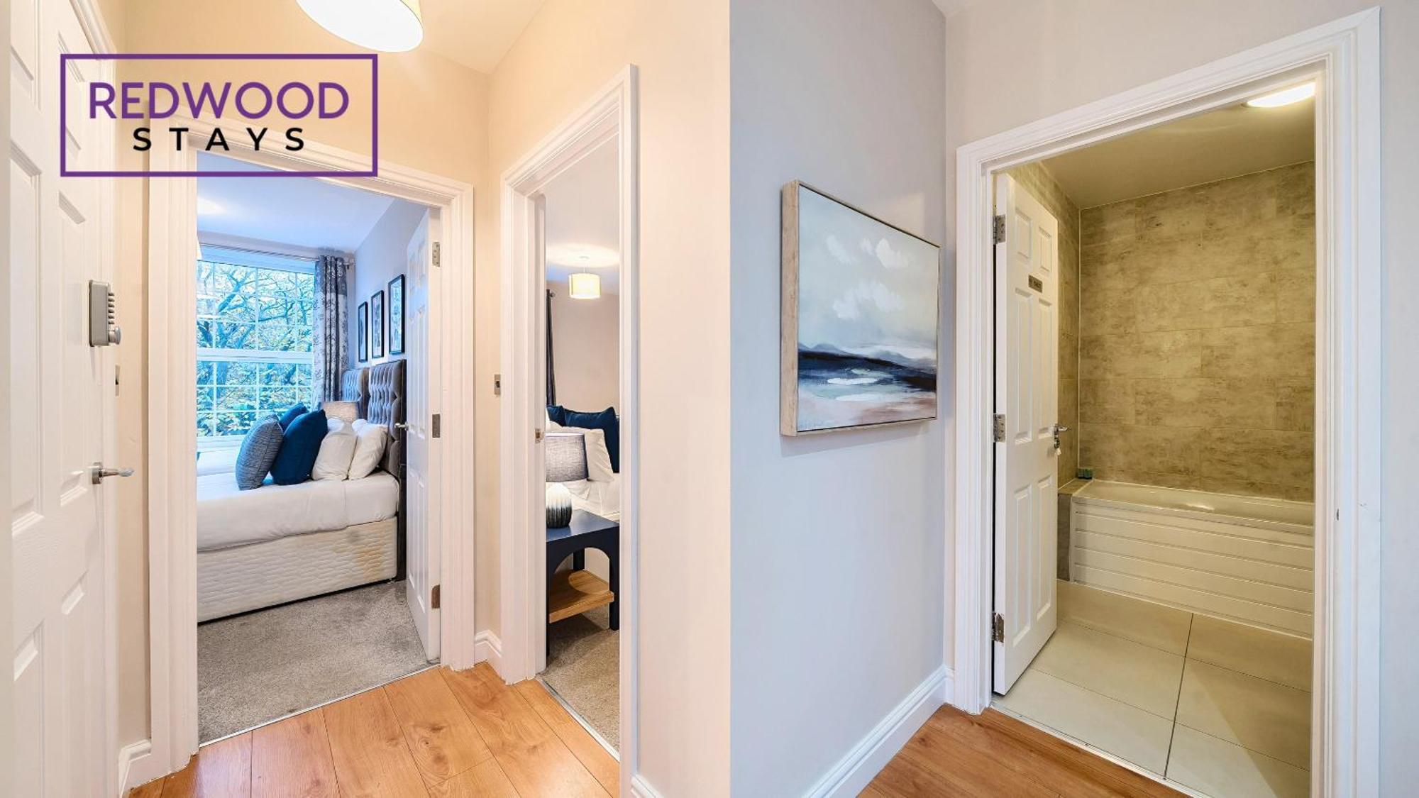 Newly Refurbished Spacious Serviced Apartment For Contractors And Families, Free Wifi & Netflix By Redwood Stays Farnborough  Kültér fotó
